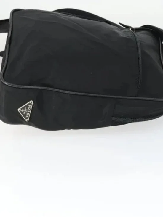 PRADA Shoulder Bag Nylon Black Silver Auth - Picture 3 of 16
